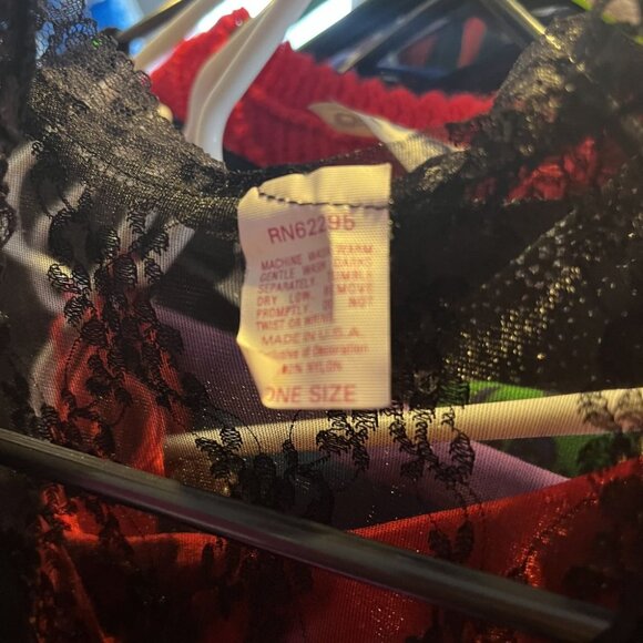 vintage 80s lingerie set sheer black lace bra panties bed jacket XS S - Picture 9 of 9